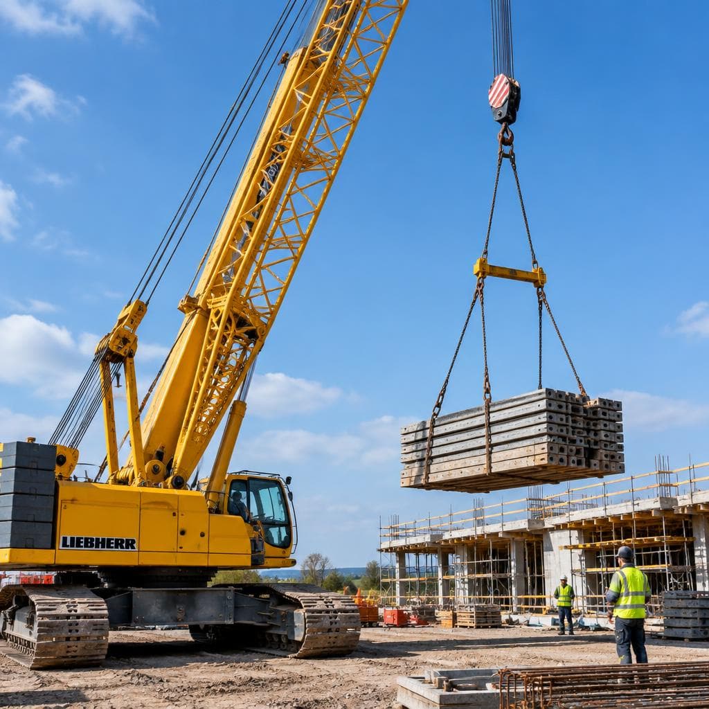 Machinaal kraanwerk op locatie